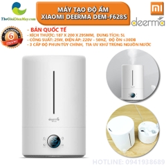 [Bản quốc tế] Máy tạo độ ẩm không khí thông minh Xiaomi Deerma DEM-F628S dung tích 5L, đèn UV làm sạch nguồn nước