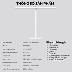 Đèn bàn học Xiaomi LED Desk Lamp 2 – Đèn bàn làm việc chống chói, ánh sáng dịu mắt, cảm ứng thông minh