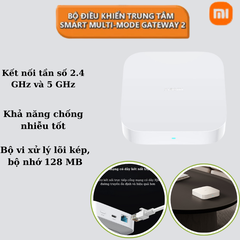 Bộ điều khiển trung tâm Xiaomi Smart Multi-mode Gateway 2 Hỗ trợ 3 giao thức Wifi, Zigbee 3.0, Bluetooth