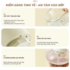 Máy xay thịt Bear CH-5H03E33 dung tích 1.8L, công suất 300W, xay thịt, cá, hạt khô đa năng