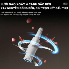 Máy xay thịt Bear CH-5H03E33 dung tích 1.8L, công suất 300W, xay thịt, cá, hạt khô đa năng