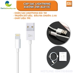 Cáp sạc Lightning Xiaomi ZMI AL813C Chuẩn MFi Dài 1m