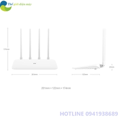 [Bản quốc tế] Bộ Phát Sóng Wifi Xiaomi Mi Router 4A Gigabit 128MB DDRB, tốc độ tối đa 1167Mbps