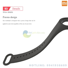 Dây đeo cao su thời trang cho đồng hồ thông minh Xiaomi Miband 3, Mi band 4