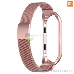 Dây đeo kim loại cho Milane đồng hồ thông minh Xiaomi Mi band 3, Mi band 4