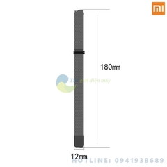 Dây đeo kim loại cho Milane đồng hồ thông minh Xiaomi Mi band 3, Mi band 4