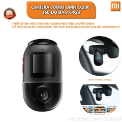 Camera 70mai Omni X200 360 độ bản 64GB