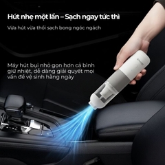 Máy hút bụi mini không dây Quange V01 – Máy hút bụi cầm tay lực hút mạnh 4000Pa – Pin 5000mAh – Dùng cho ô tô và gia đình