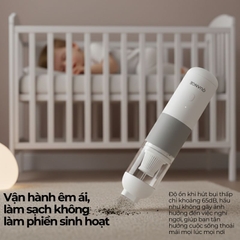 Máy hút bụi mini không dây Quange V01 – Máy hút bụi cầm tay lực hút mạnh 4000Pa – Pin 5000mAh – Dùng cho ô tô và gia đình