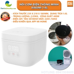 Nồi cơm điện thông minh Xiaomi 1.6L điều khiển qua App Mi home