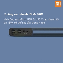 Pin sạc dự phòng Xiaomi 10000mAh Gen 3 PLM13ZM sạc nhanh 18W