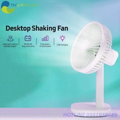 Quạt tích điện để bàn mini F6 pin 4000mah, quay 60 độ