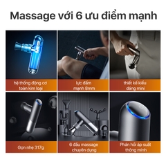 Máy Massage Cầm Tay Mini PHILIPS 7501-6 đầu massage chuyên dụng, lực đấm mạnh 8mm