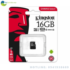 Thẻ nhớ microSDXC Kingstone 16GB class 10 Canvas Select 80MB/s