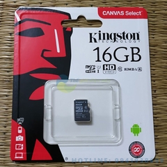 Thẻ nhớ microSDXC Kingstone 16GB class 10 Canvas Select 80MB/s