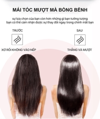 Lược điện chải thẳng tóc cao cấp Bomidi HB1 làm nóng nhanh với 6 mức nhiệt và ion âm bảo vệ tóc