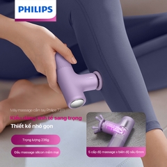 Máy Massage Cầm Tay PHILIPS 7311-kiểu dáng tinh tế sang trọng,thiết kế nhỏ gọn,5 cấp độ massage x biên độ sâu 6mm