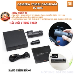 Camera 70mai Dashcam 1S D06