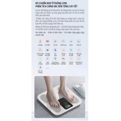 Cân điện tử thông minh Body Fat Milife S40 đo 23 chỉ số, kết nối app Mihome