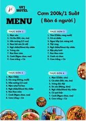 MENU NHÀ HÀNG  - KHÁCH SẠN