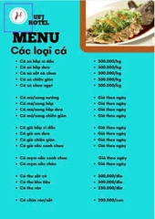 MENU NHÀ HÀNG  - KHÁCH SẠN
