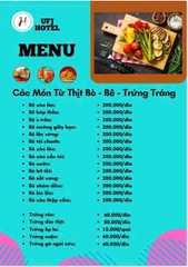 MENU NHÀ HÀNG  - KHÁCH SẠN