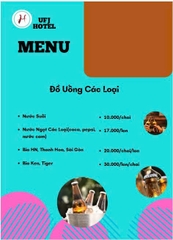 MENU NHÀ HÀNG  - KHÁCH SẠN