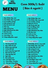 MENU NHÀ HÀNG  - KHÁCH SẠN