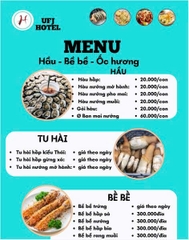 MENU NHÀ HÀNG  - KHÁCH SẠN