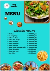 MENU NHÀ HÀNG  - KHÁCH SẠN