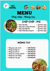 MENU NHÀ HÀNG  - KHÁCH SẠN