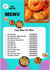 MENU NHÀ HÀNG  - KHÁCH SẠN