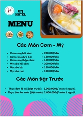MENU NHÀ HÀNG  - KHÁCH SẠN