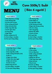 MENU NHÀ HÀNG  - KHÁCH SẠN