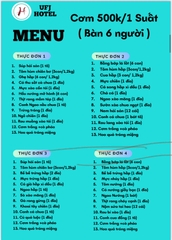 MENU NHÀ HÀNG  - KHÁCH SẠN