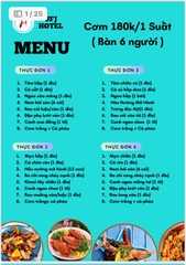 MENU NHÀ HÀNG  - KHÁCH SẠN