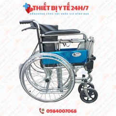 Xe Lăn Có Bô Vệ Sinh Chân Gấp Có Phanh Tay Lucass X-89