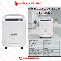 Máy tạo oxy 2 in 1 Lucass SZ-6DW + xông khí dung TẶNG KÈM MÁY ĐO SPO2