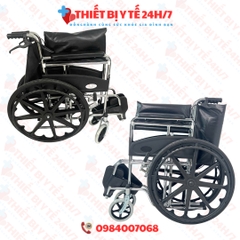 Xe Lăn Khung Thép Mạ Chrome Vành Đúc GBM-061B