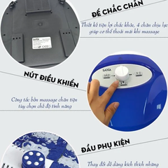 Bồn Ngâm Chân Massage Hồng Ngoại Laica PC1301 (Hàng Ý) - Thư Giãn Tự Động Làm Ấm Nước - BH 12 Tháng