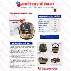 Bồn Ngâm Massage Chân Hồng Ngoại Con Lăn Thủ Công ORM-528D