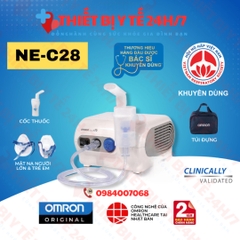 Máy xông khí dung Omron NE-C28 kiểm soát hen suyễn, viêm phế quản mãn tính