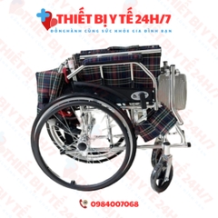 Xe lăn du lịch Lucass X63 khung hợp kim nhôm siêu nhẹ