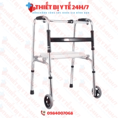 Khung Tập Đi Có Ghế Ngồi 2in1 Hợp Kim Nhôm Cao Cấp