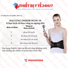 Đai kéo giãn cột sống lưng DiskDr. WG30G2 Hàn Quốc hỗ trợ đau lưng, thoát vị đĩa đệm