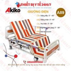 Giường điện y tế đa chức năng Akiko A89 có bô vệ sinh, bàn ăn, chậu gội đầu