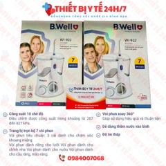 [BẢO HÀNH 2 NĂM] Máy tăm nước gia đình B.Well Swiss WI-922
