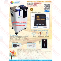Máy tạo oxy kèm khí dung Akiko 5 lít/phút