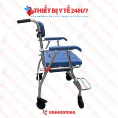 Xe Lăn Có Bô Đa Năng Gấp Gọn Khung Hợp Kim Nhôm