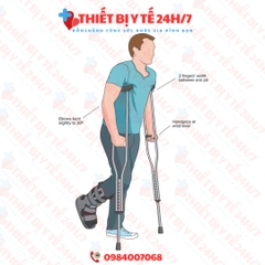 NẠNG CHỐNG NÁCH TẬP ĐI CAO CẤP CHẤT LIỆU INOX